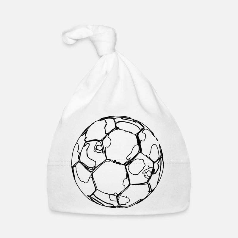 Soccer Sketch Organic Baby Cap