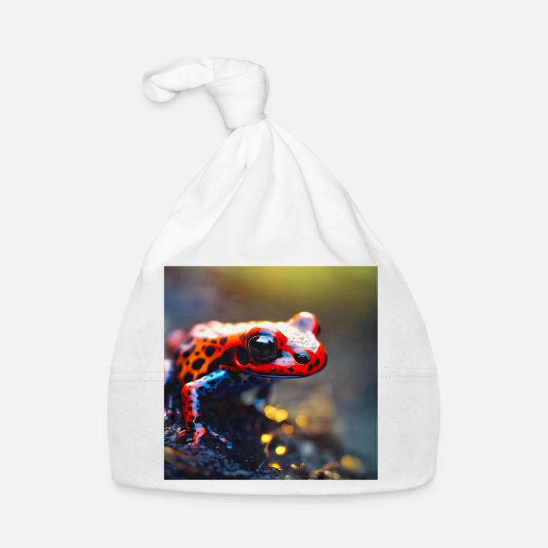 Colorful Frog Organic Baby Cap