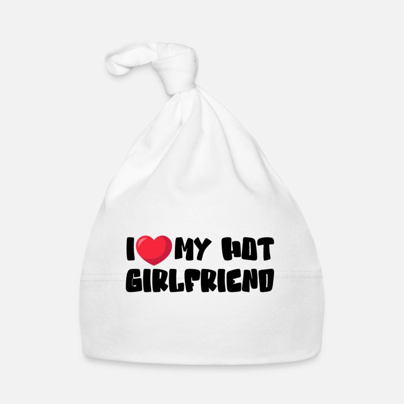 J’aime ma copine chaude - Bonnet bio Bébé - blanc