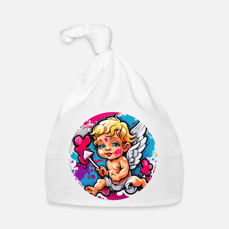 Cupidon / Amour / Flèche / Coeur / Saint Valentin Bonnet bio Bébé