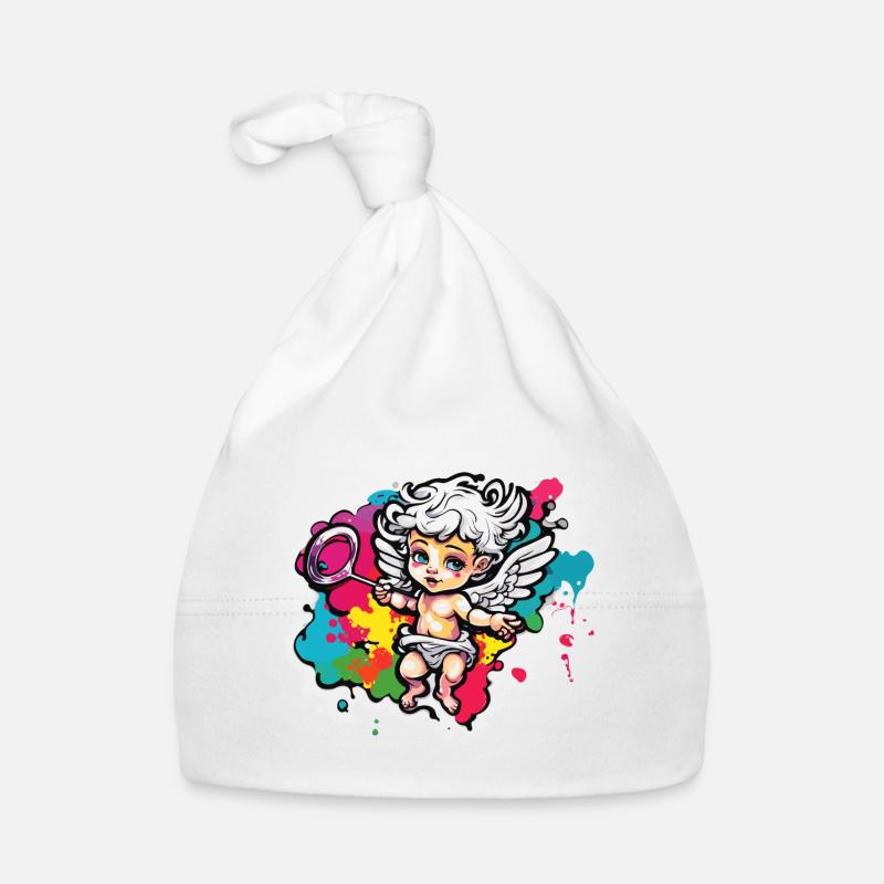 Cupidon / Amour / Flèche / Coeur / Saint Valentin Bonnet bio Bébé