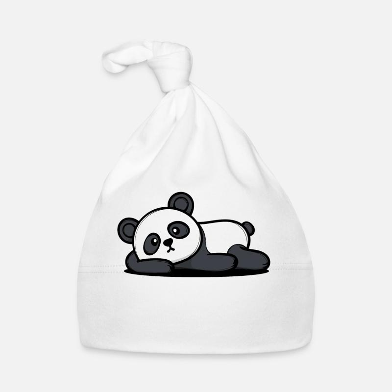 I don't care Statement Panda indifferent Organic Baby Cap