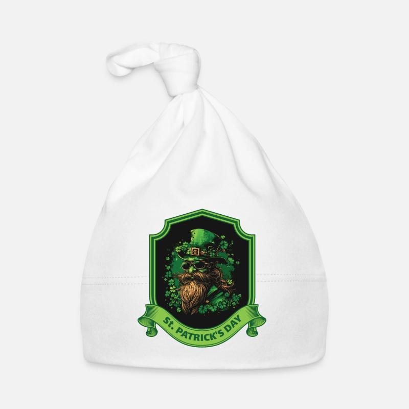 St. Patrick's Day Hipster Bart Baby Bio-Mütze