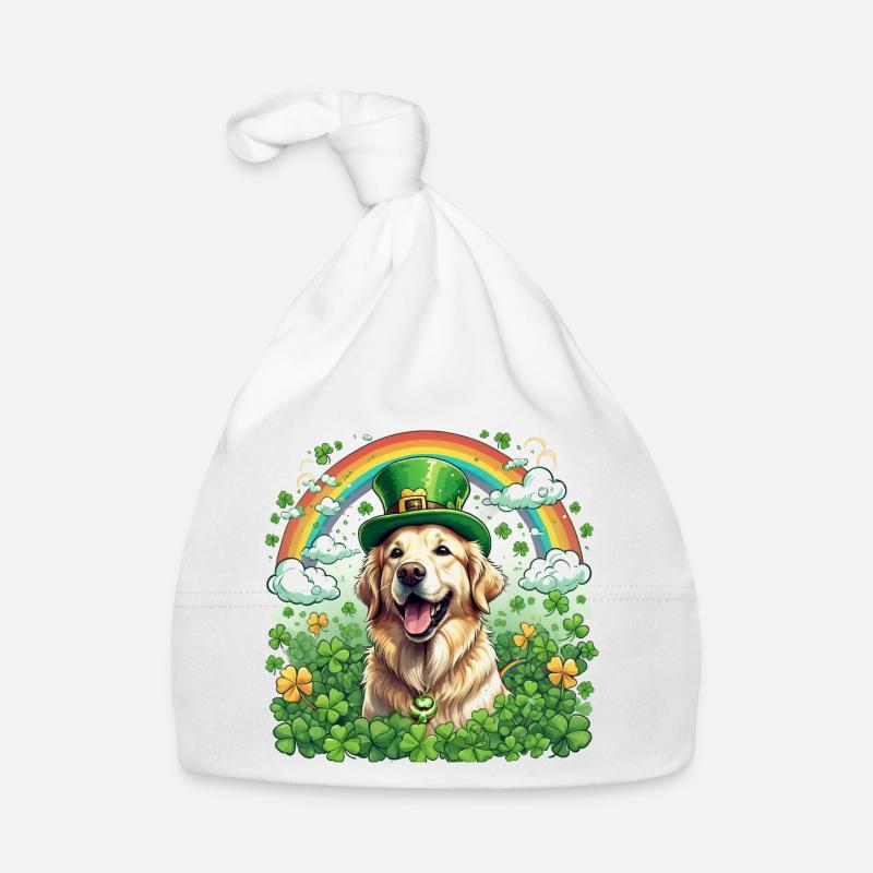 Chapeau vert et trèfle I Or de la Saint-Patrick Bonnet bio Bébé