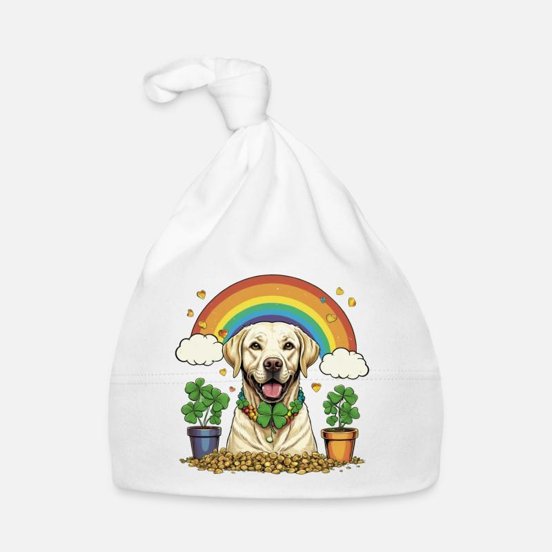Clover St. Patrick's Day Labrador Baby Bio-Mütze
