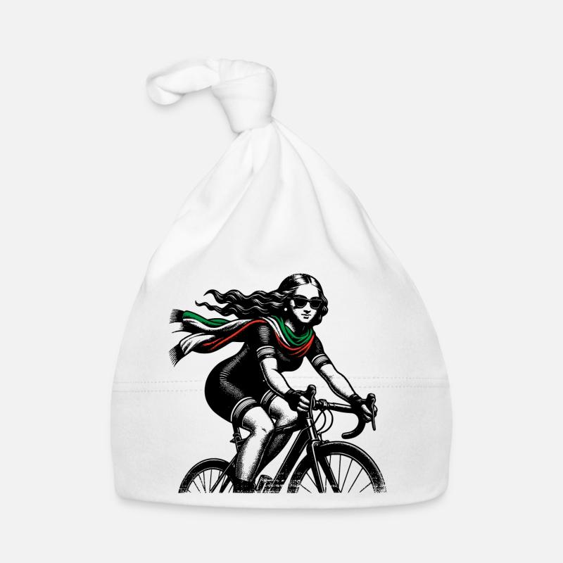 Mona Lisa à vélo Bonnet bio Bébé