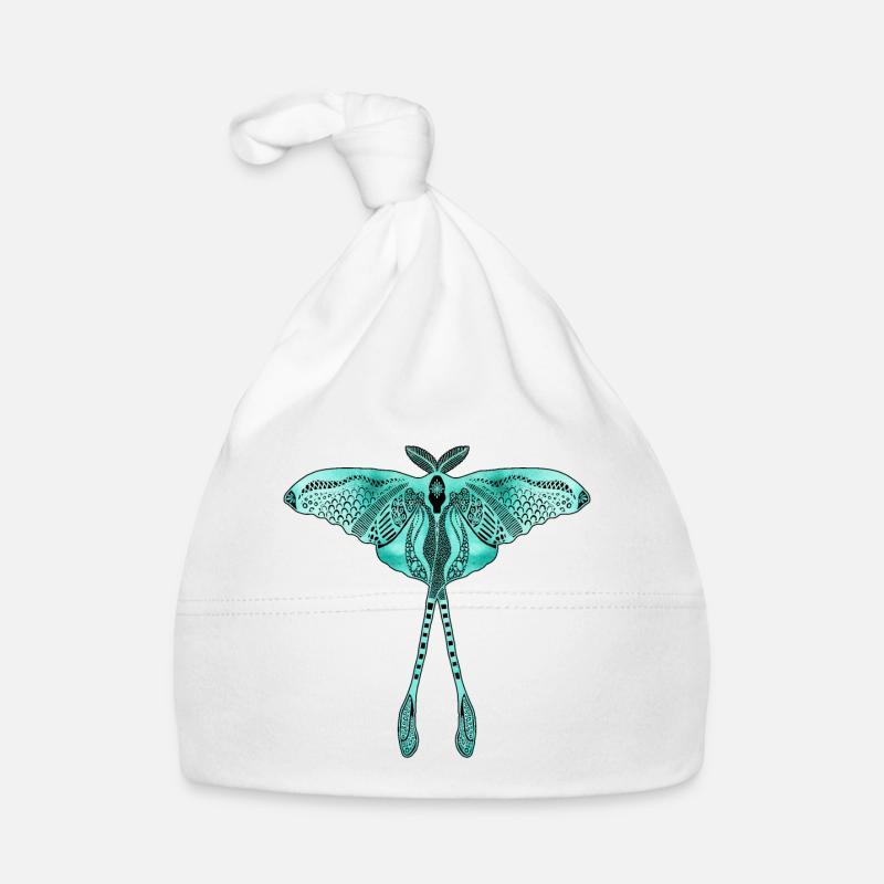 Chinese Moon Moth - Luna Moon Moth Organic Baby Cap