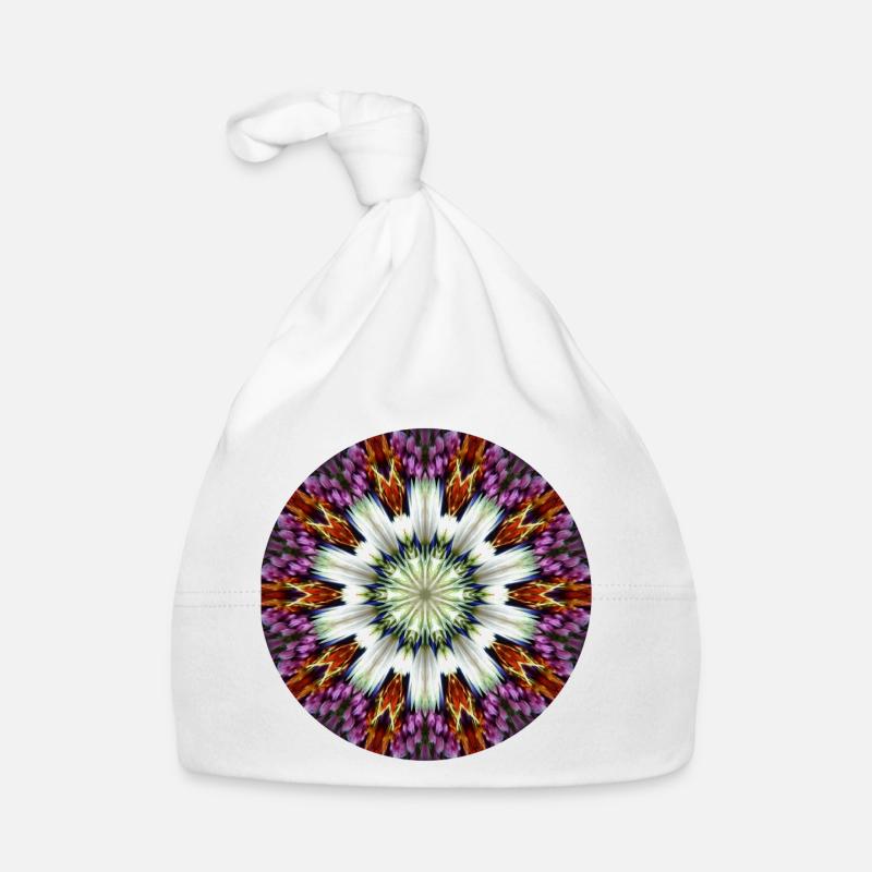 Kaleidoskopischer Blütenstern Baby Bio-Mütze
