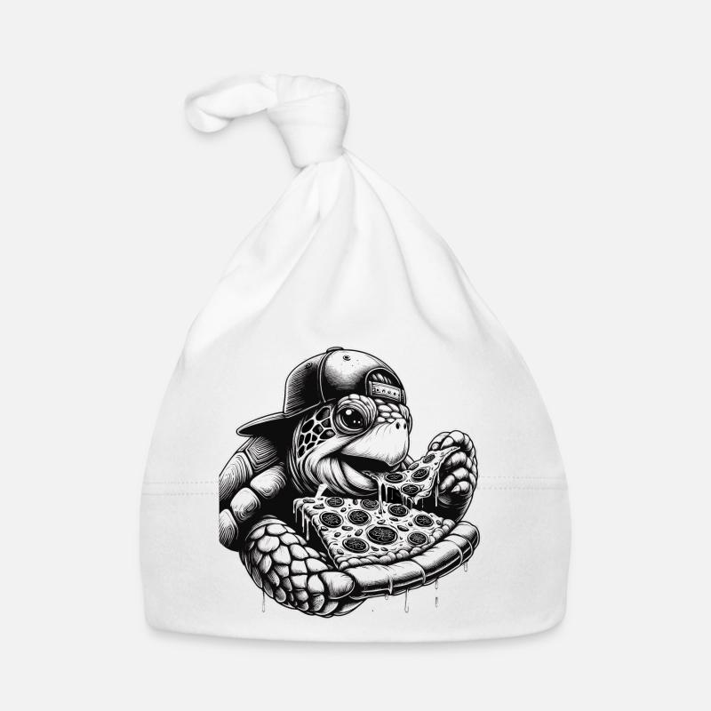 Turtle Pizza Cappy Cadeau Bonnet bio Bébé