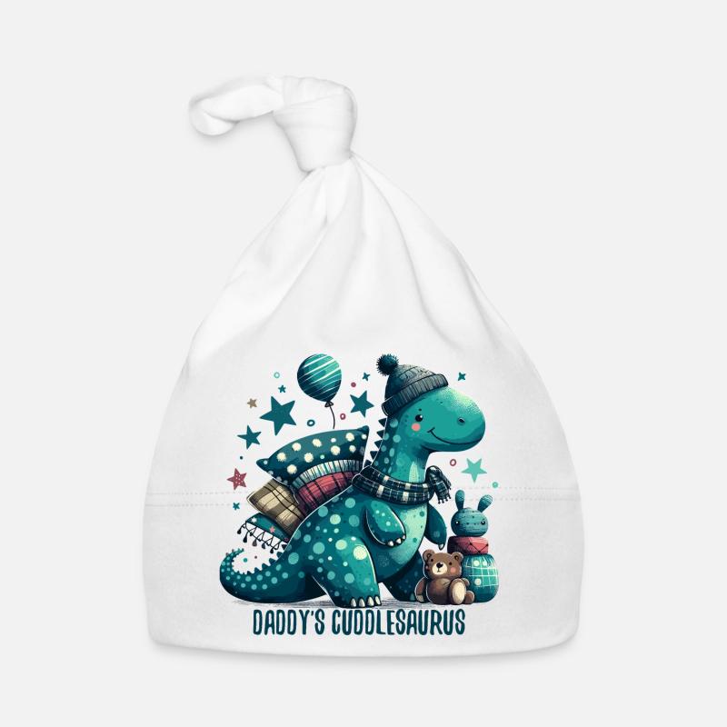 Daddy’s Cuddlesaurus Kuschel-Dinosaurier Geschenk Baby Bio-Mütze