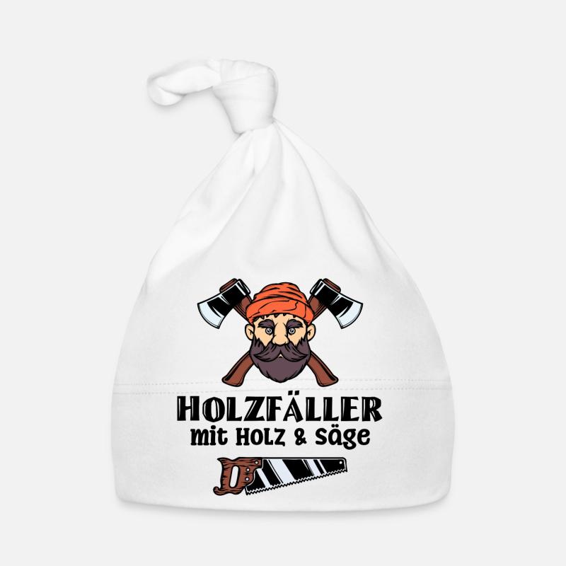 Bûcheron déclaration hache bois menuiserie tronçonneuse Bonnet bio Bébé