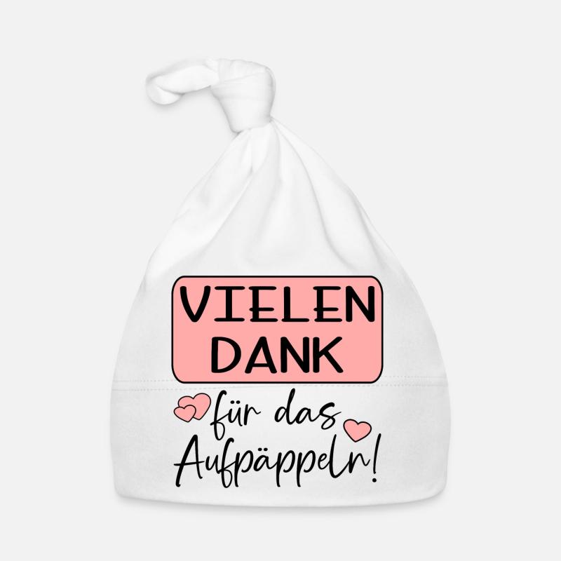 GUTE BESSERUNG - AUFPÄPPELN - Baby Bio-Mütze - Weiß