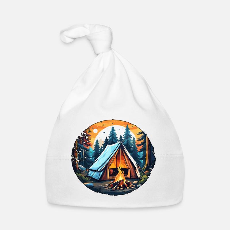 Forest / River / Wild / Life / River / Trees Organic Baby Cap
