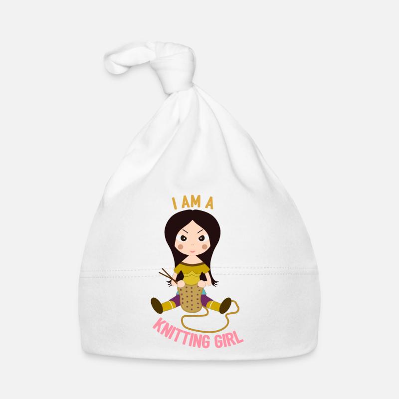 Ich bin ein Strickmädchen Baby Bio-Mütze