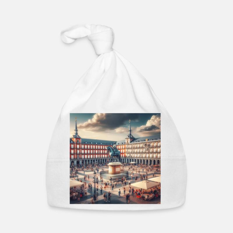 Plaza Mayor in Madrid Baby Bio-Mütze