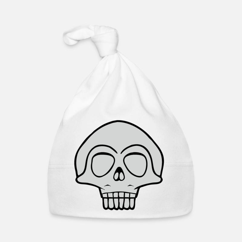 Conception de crâne gris Bonnet bio Bébé