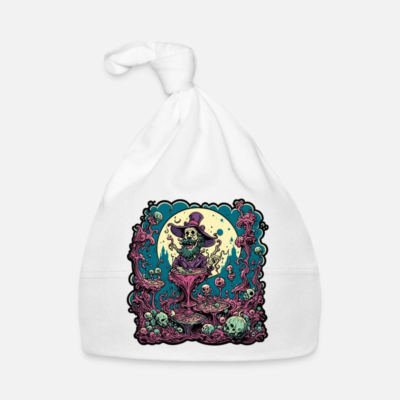 Psychedelic / Hallucination / Magic / Wizard Organic Baby Cap