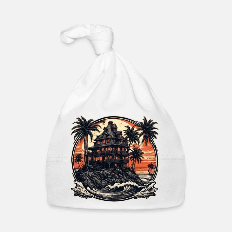 Plage / Île / Vacances / Été / Soleil / Mer Bonnet bio Bébé