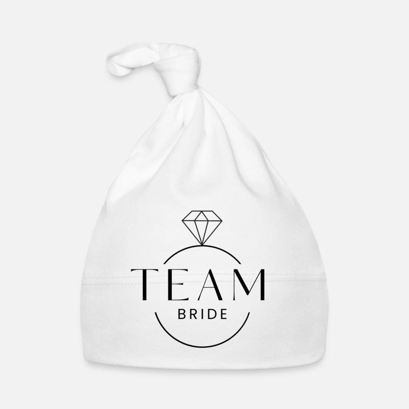 Team Bride Diamond Ring Personalizable Organic Baby Cap