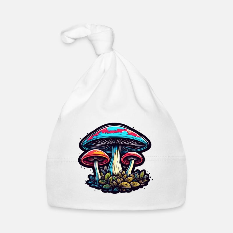 Champignon / Champignon / Prairie / Forêt / Goa / Psy Bonnet bio Bébé
