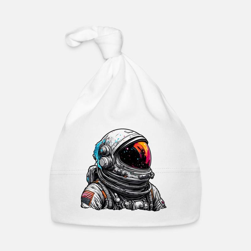 Astronaute / Espace / Vaisseau spatial / Vaisseau spatial / Lune Bonnet bio Bébé