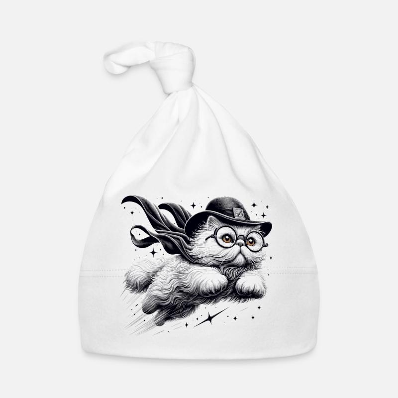 Magic Persian White Persian Cat Gift Organic Baby Cap