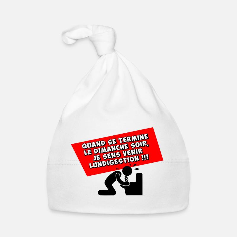 Lundigestion - Bonnet bio Bébé - blanc
