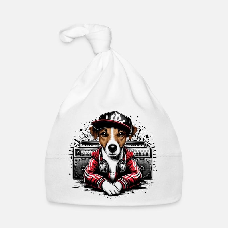 Jack Russell Terrier Ghetto Blaster Gift Organic Baby Cap