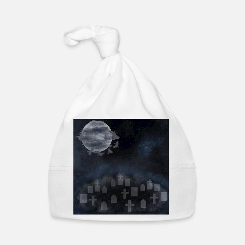 Friedhöfe, Gräber, gothic design, Horror Motiv Baby Bio-Mütze