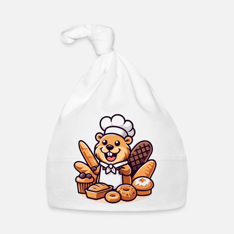 Baker Beaver: The Pastry Pro Organic Baby Cap