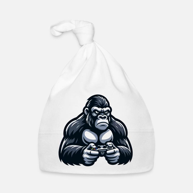 Game On Gorilla: The Ultimate Gamer's Challenge Organic Baby Cap