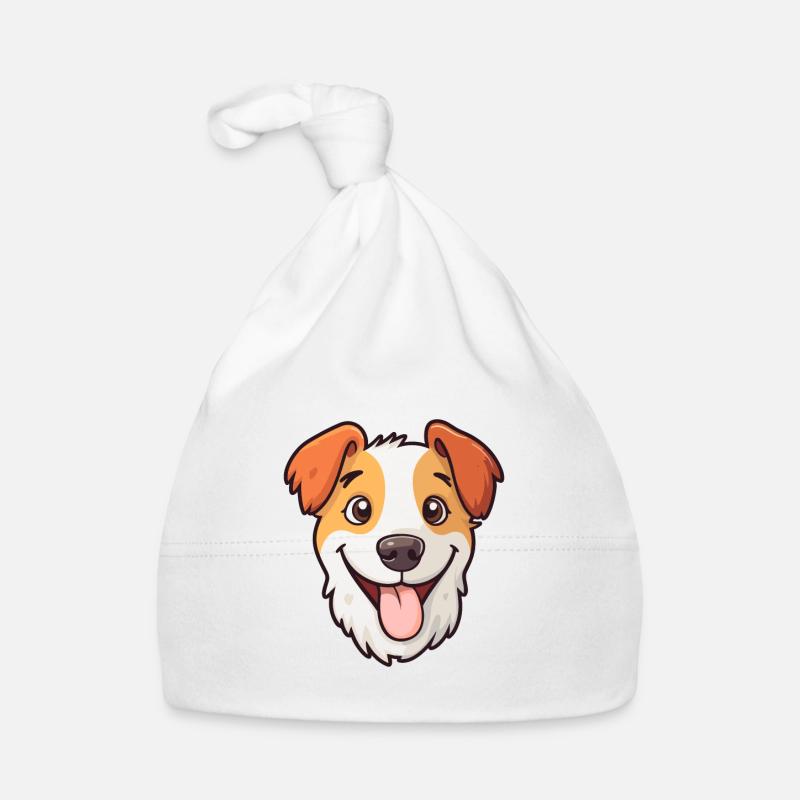 Komondorok chien race aquarelle dessin animé kawaii cli Bonnet bio Bébé