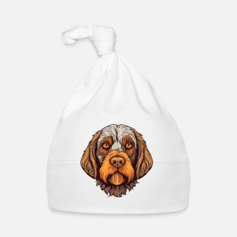 Pointage à poil dur Griffon chien race aquarelle C Bonnet bio Bébé