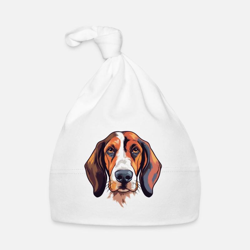 Treeing Walker Coonhound chien race aquarelle chariot Bonnet bio Bébé
