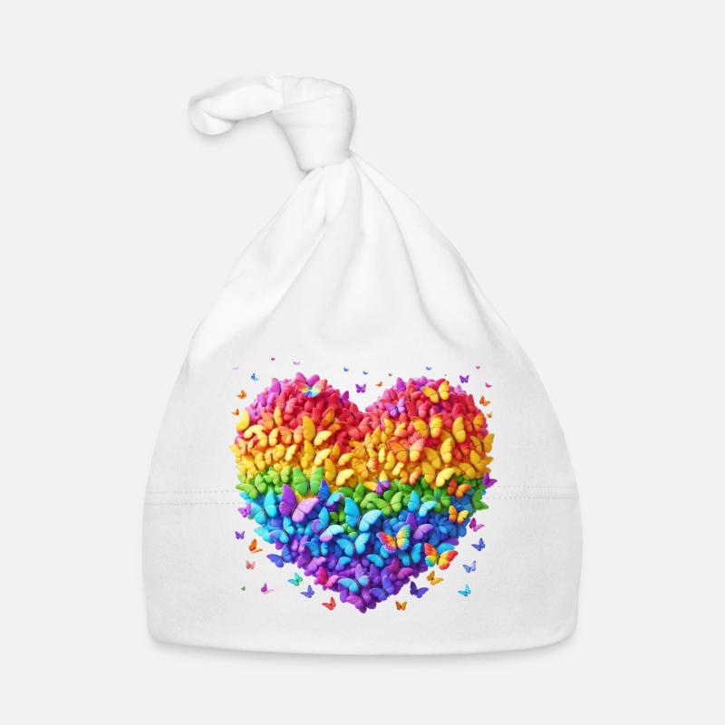 Coeur de papillon Bonnet bio Bébé