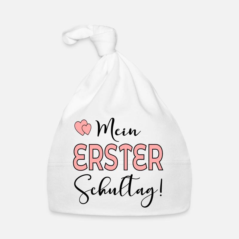 Mein erster Schultag EINSCHULUNG Baby Bio-Mütze