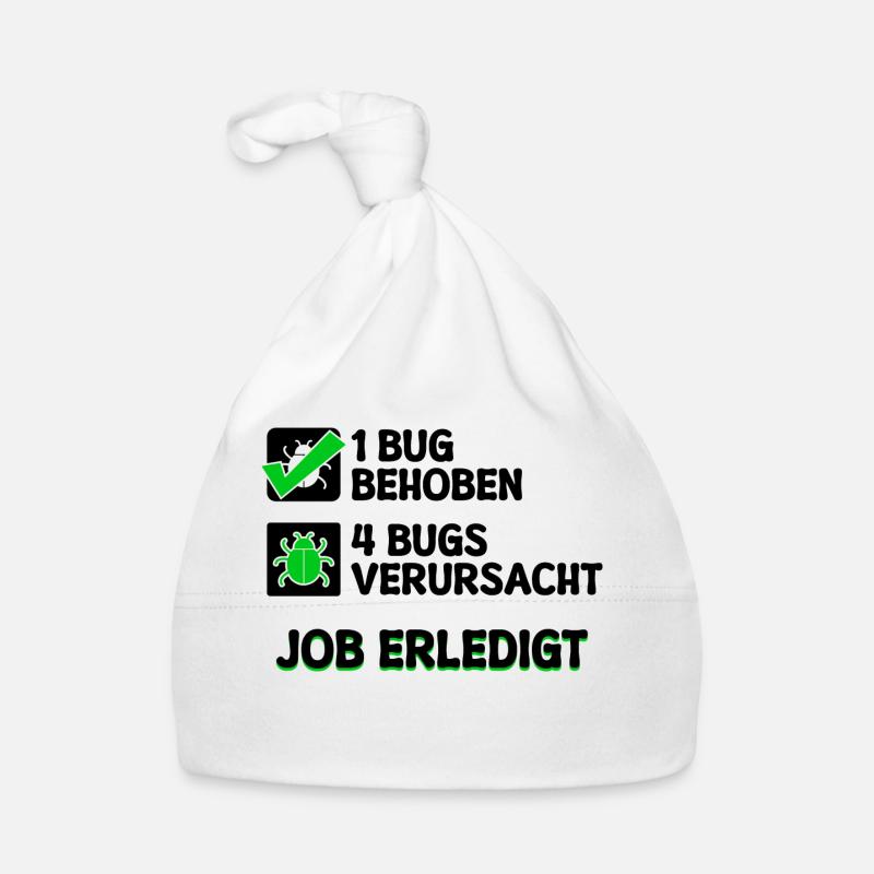 Open Source Bugfixing Bugs Developer Programmier - Baby Bio-Mütze - Weiß