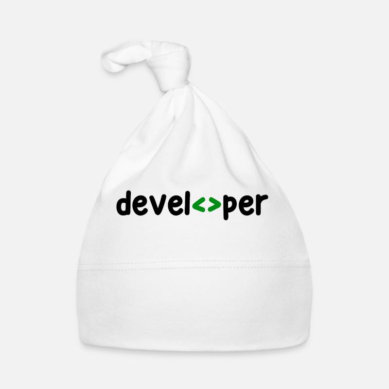 Développeur Spruch Coden Softwareentwickler Nerd Bonnet bio Bébé
