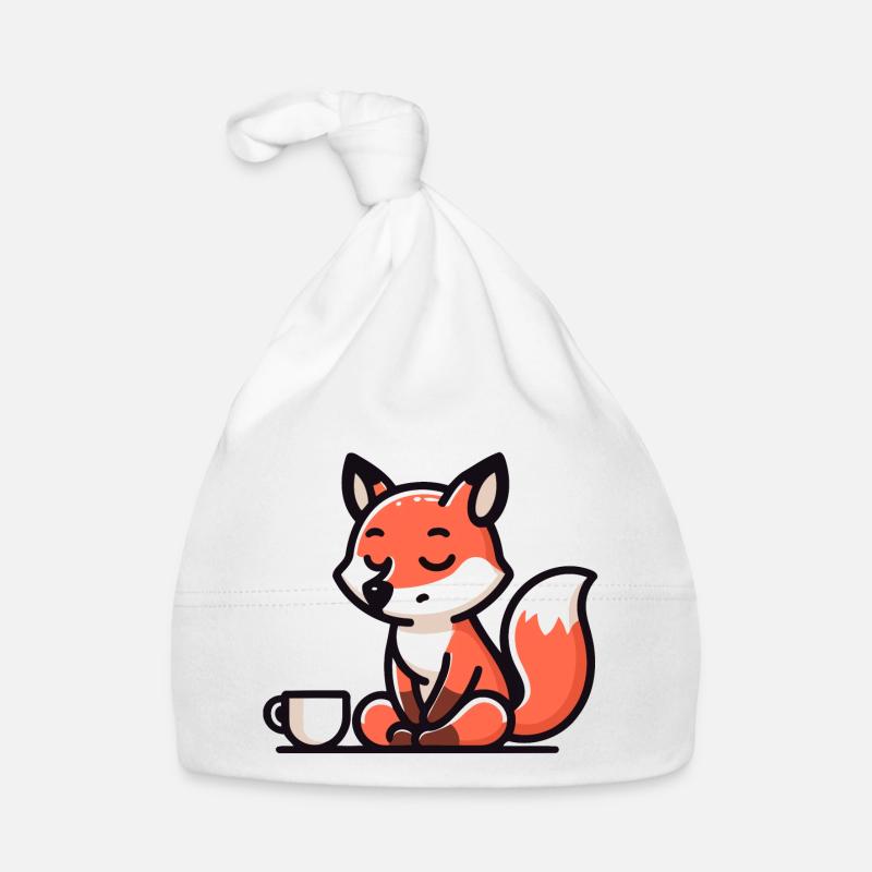 Zen Fox: The Tranquil Tea Master Organic Baby Cap