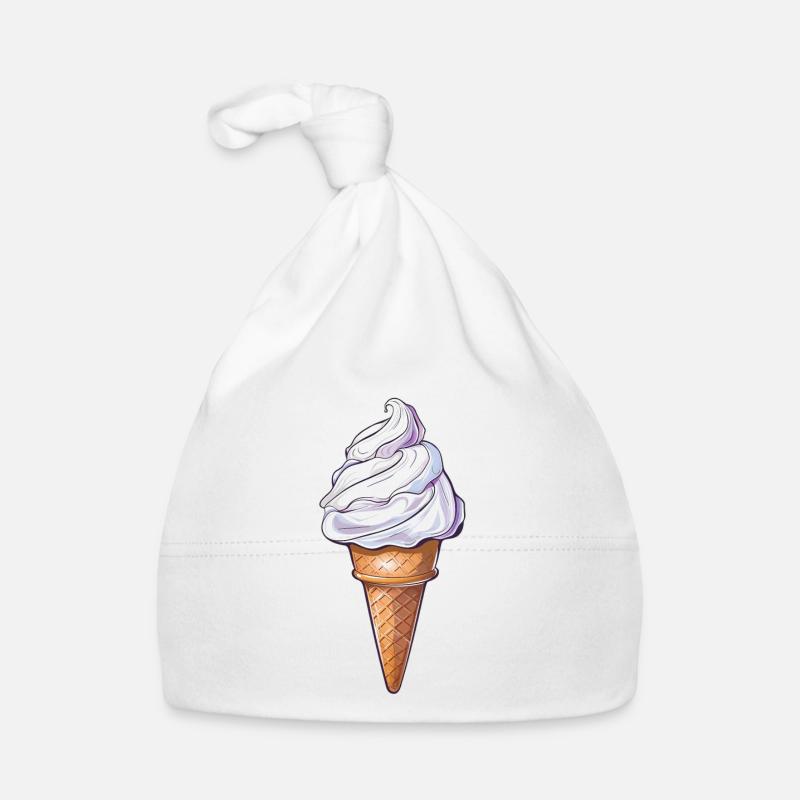 Cornet de glace sucrée d’été avec glaçage Bonnet bio Bébé