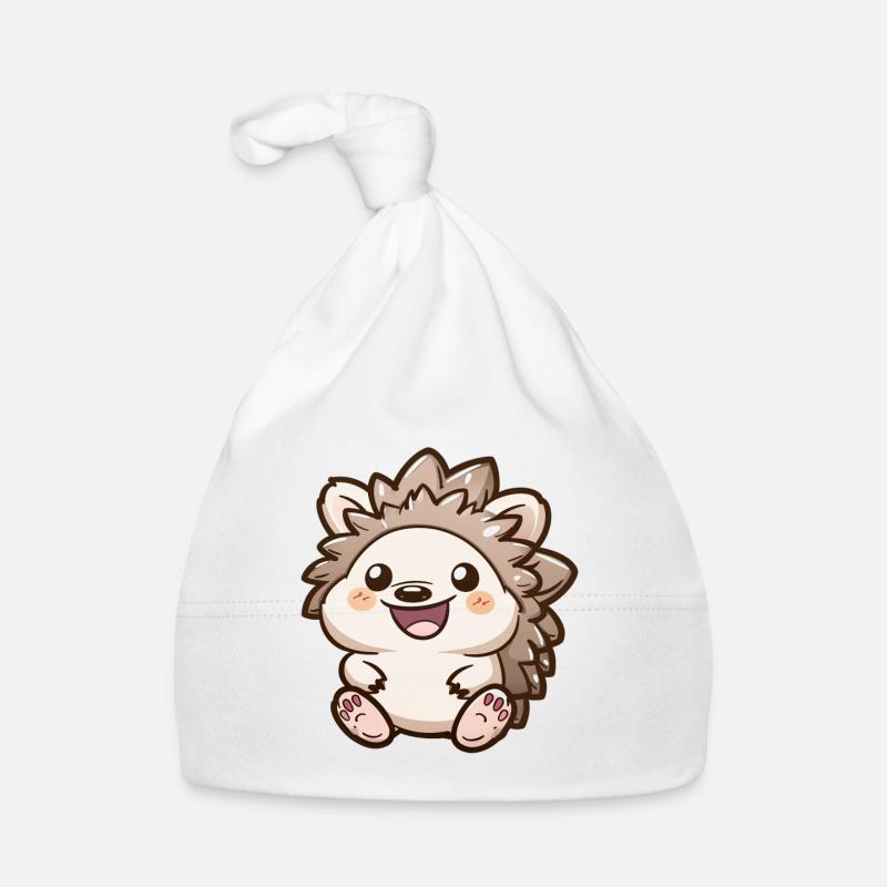 Motif de hérisson souriant mignon Bonnet bio Bébé