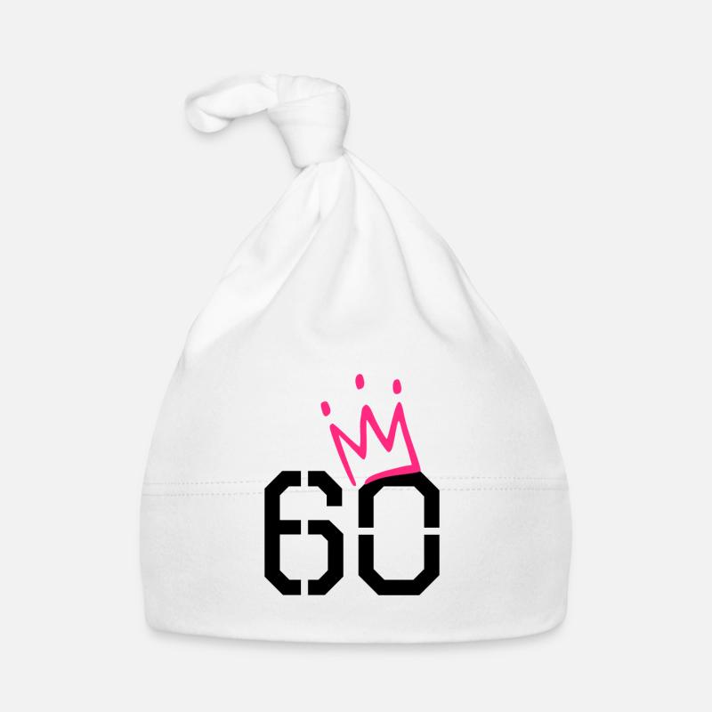 60. Geburtstag Geschenk - 60 Jahre mit Krone Baby Bio-Mütze