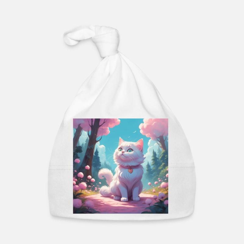 Kitten in the forest Organic Baby Cap