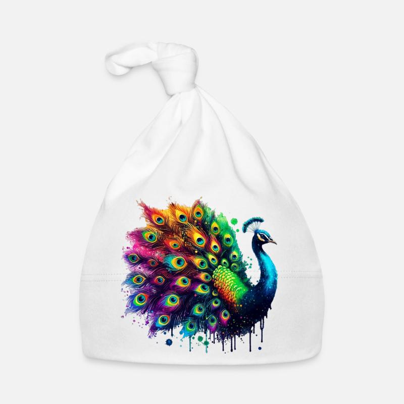 Pfau Baby Bio-Mütze