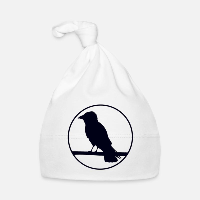 Corbeau sur une branche Bonnet bio Bébé