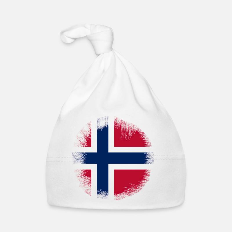 Conception du drapeau de la Norvège Grunge Norge Norvège Bonnet bio Bébé