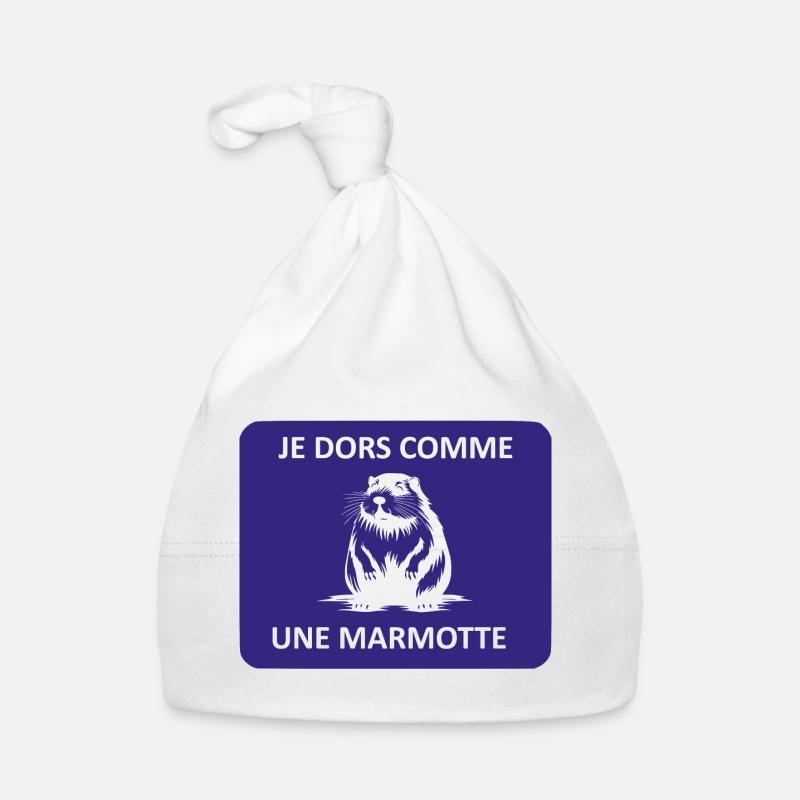 Je dors comme une marmotte Bonnet bio Bébé