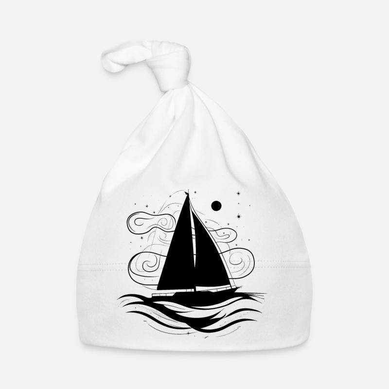 Sailing Sketch Organic Baby Cap