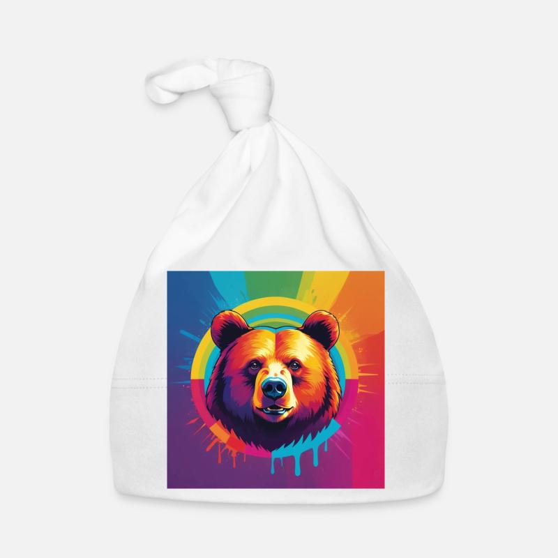 Pride Bear Organic Baby Cap