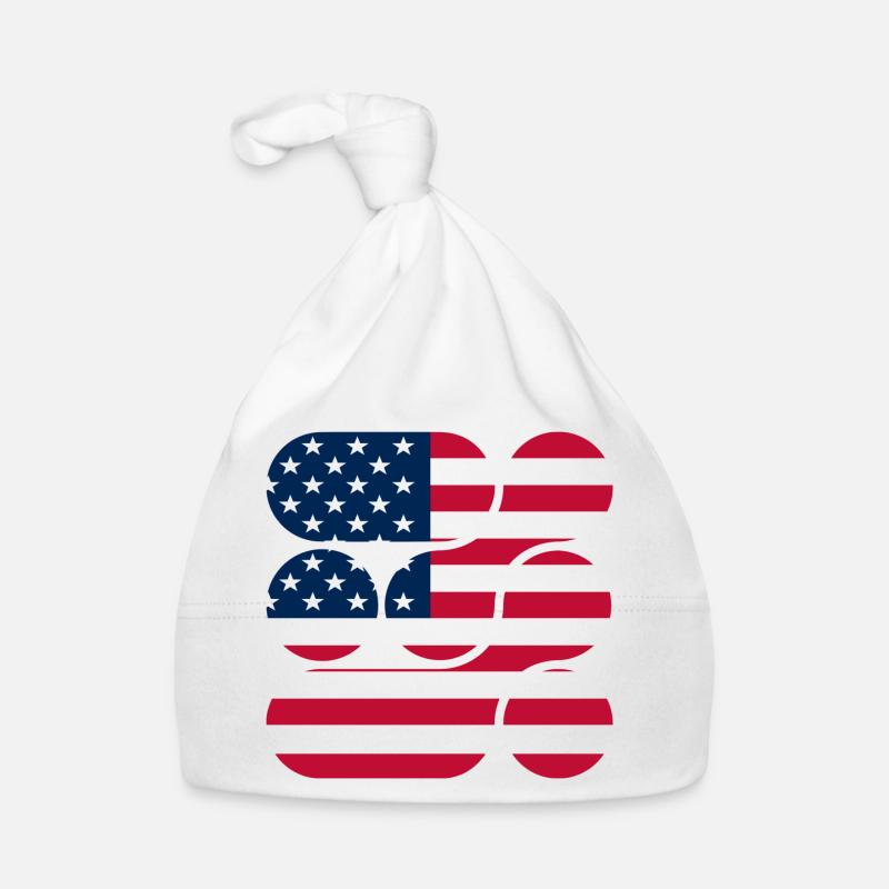 OCHOOO - USA - Bonnet bio Bébé - blanc